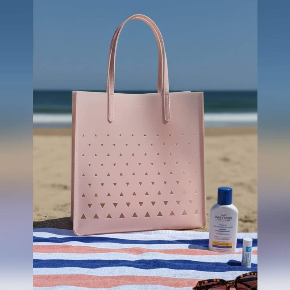 Eddie Borgo x Neiman Marcus Pink Perforated Rubber Jelly Tote Bag 2015 Colab